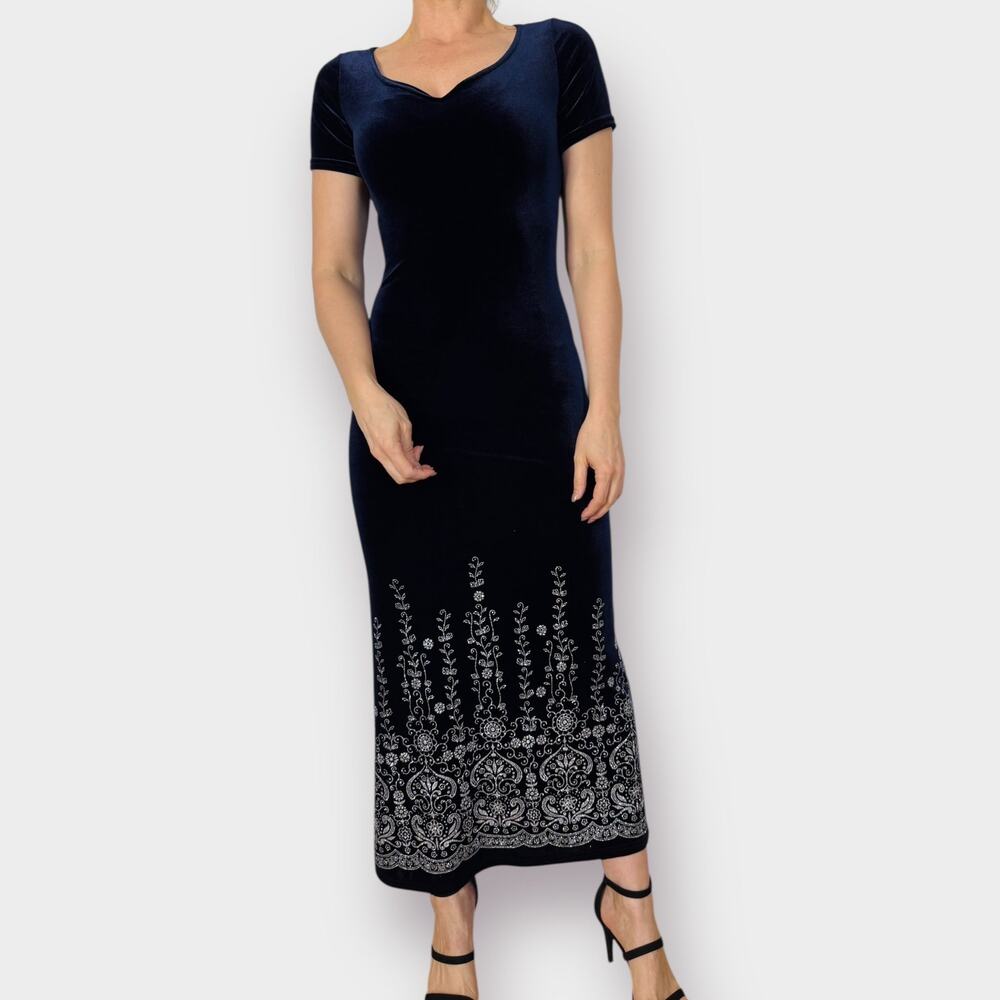 90s ing ca Navy‎ Maxi Dress Size S